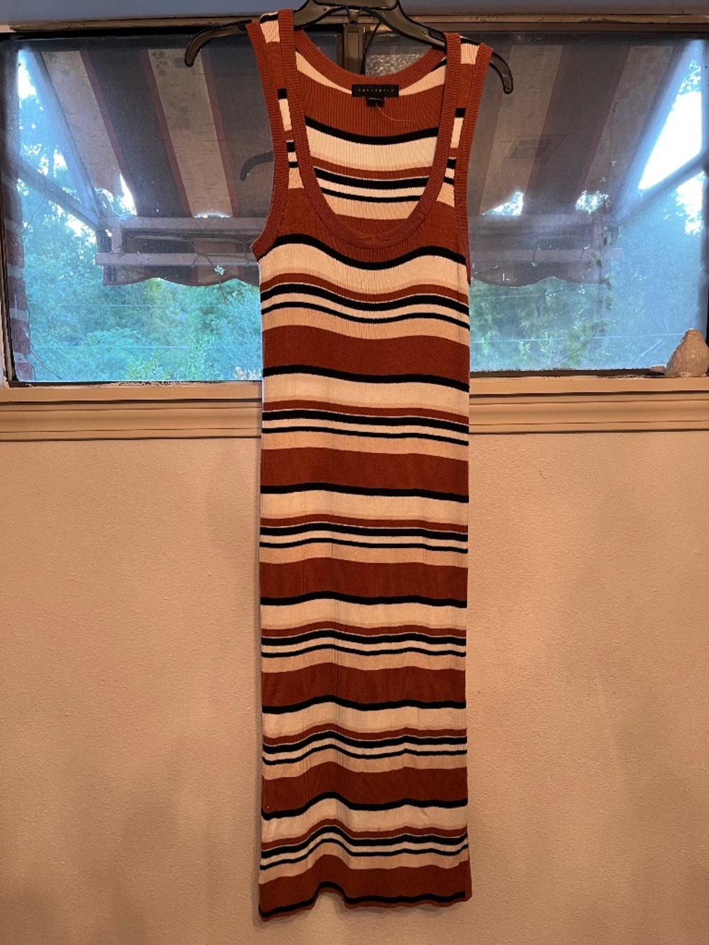 Sleeveless tube dress maxi button side dress